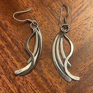 Vintage 925 Mexico Dangle Sling Earrings